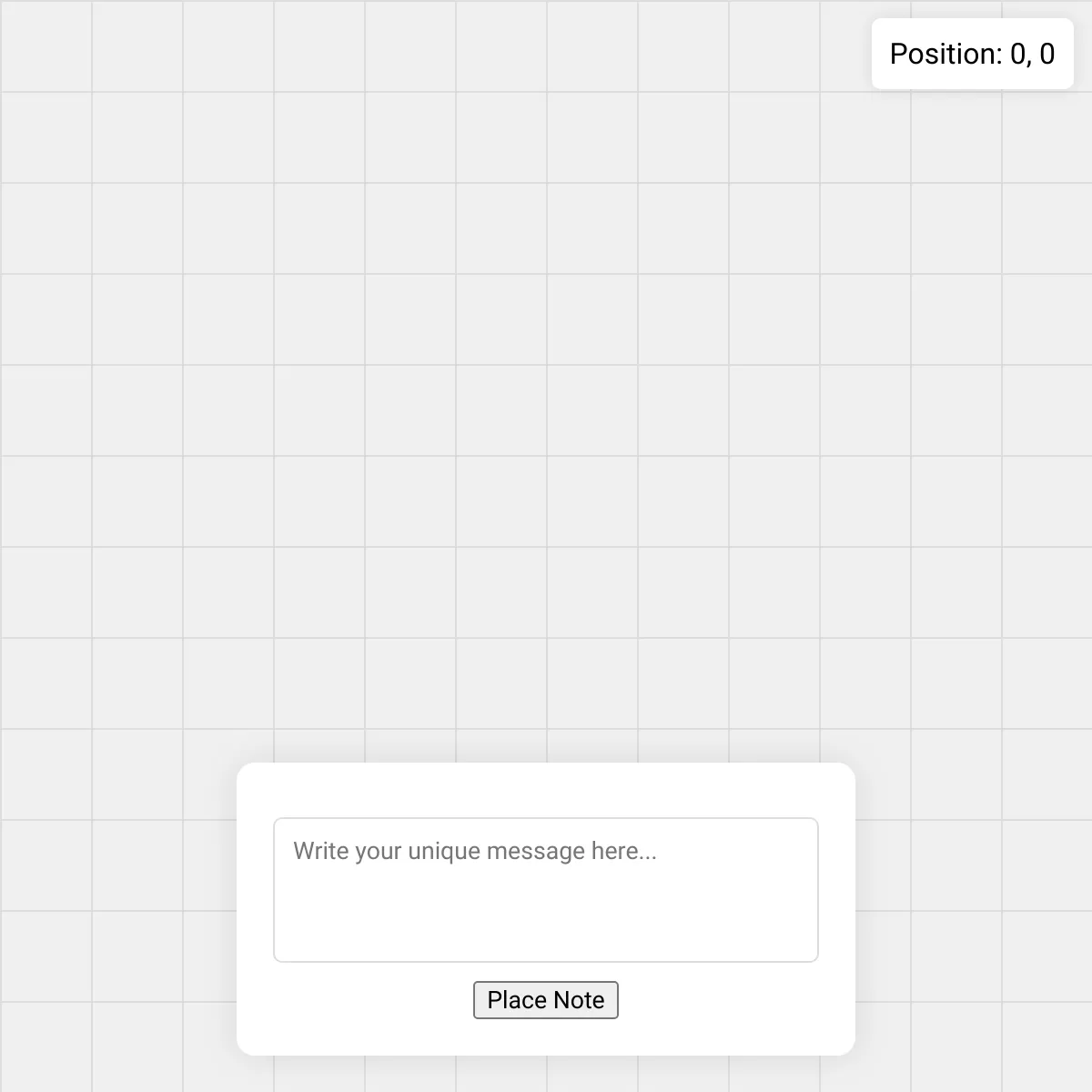 Infinite Scrolling Sticky Notes Map
