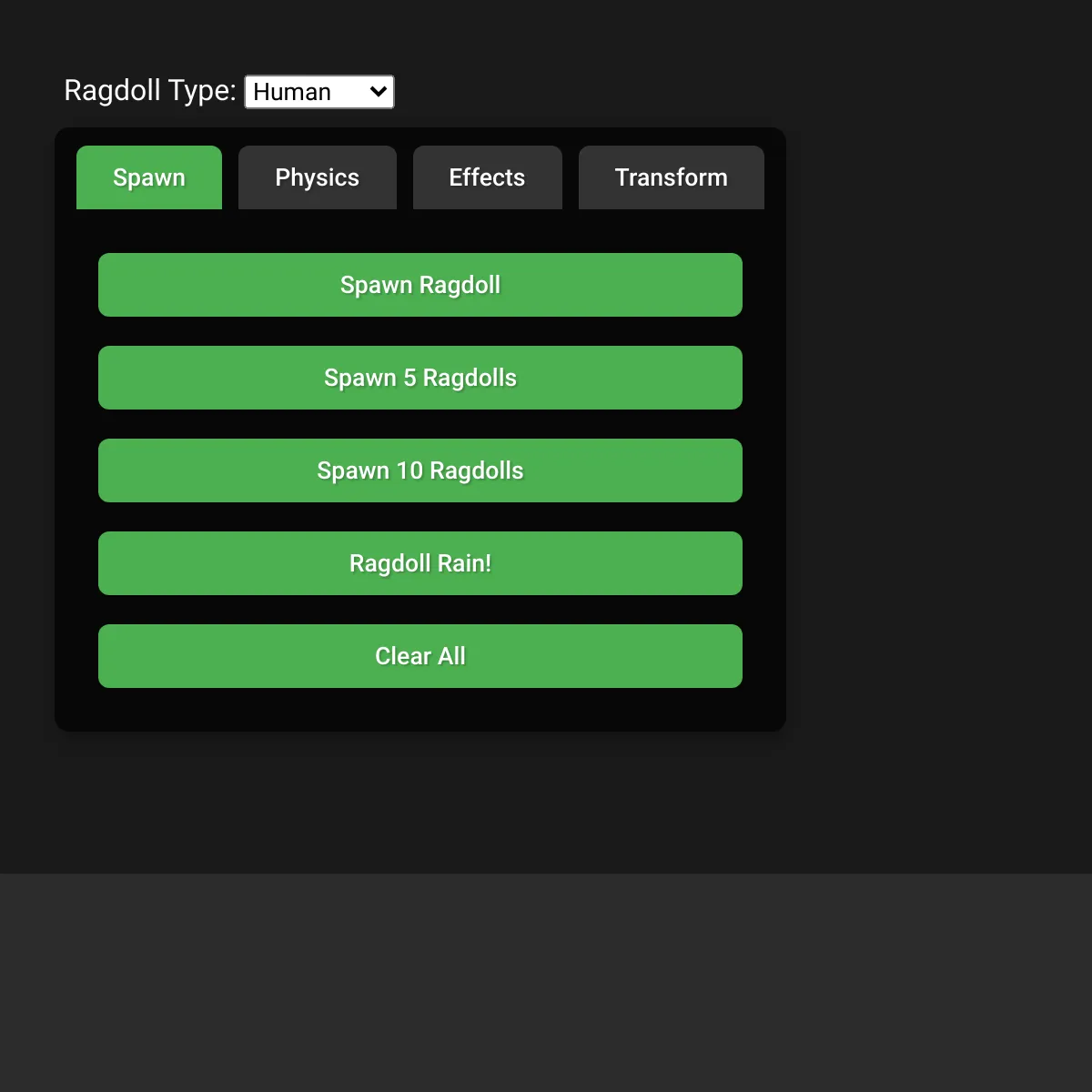 Ragdoll Physics Game