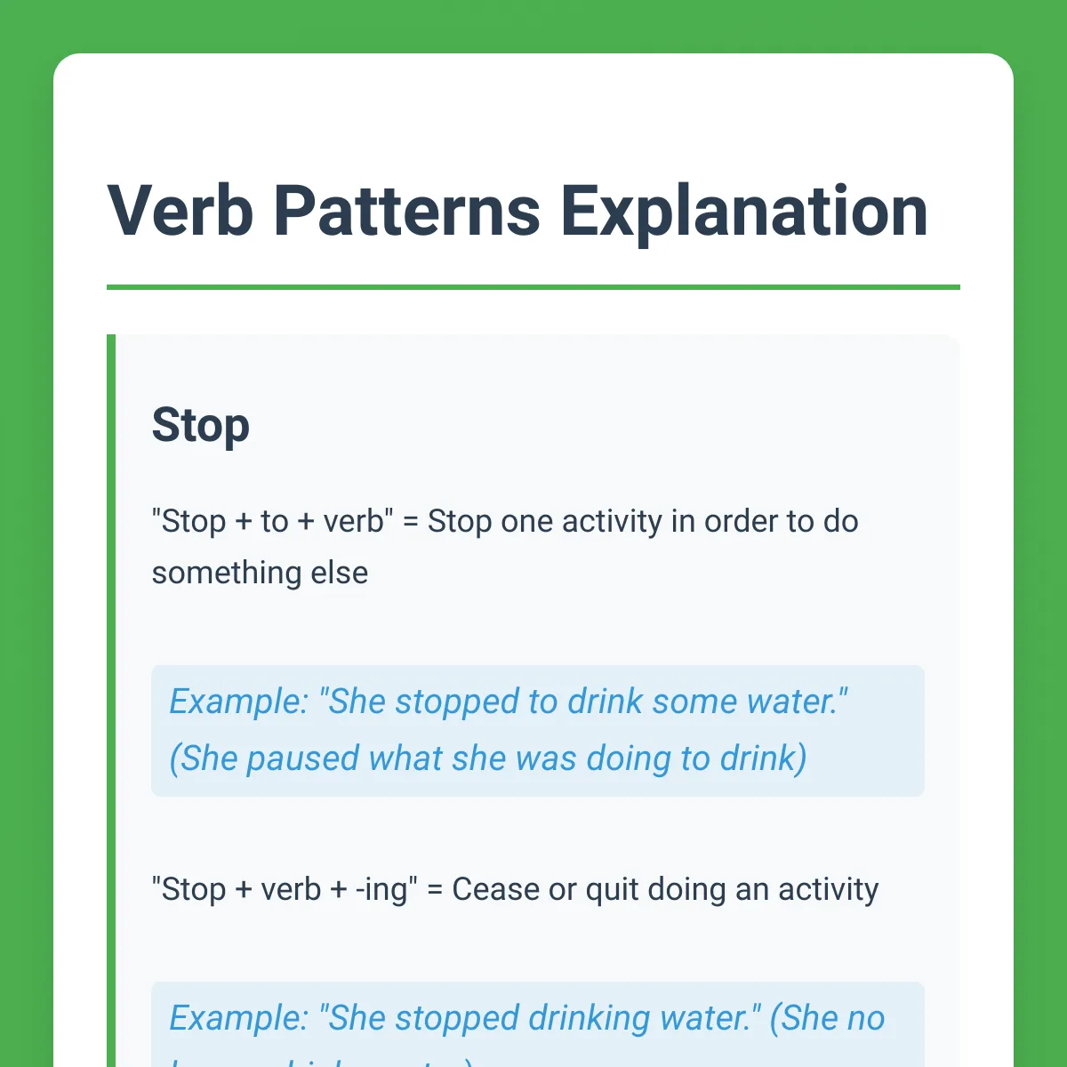 Teacher Pablo Hunai - Verb Patterns