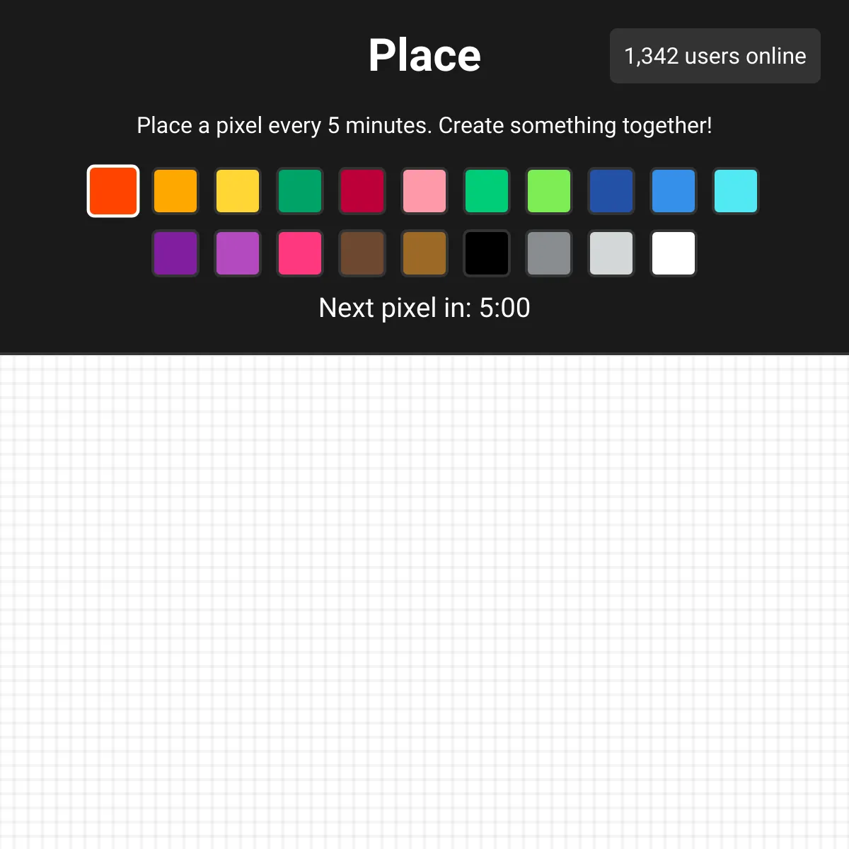 Place - Collaborative Pixel Art Canvas