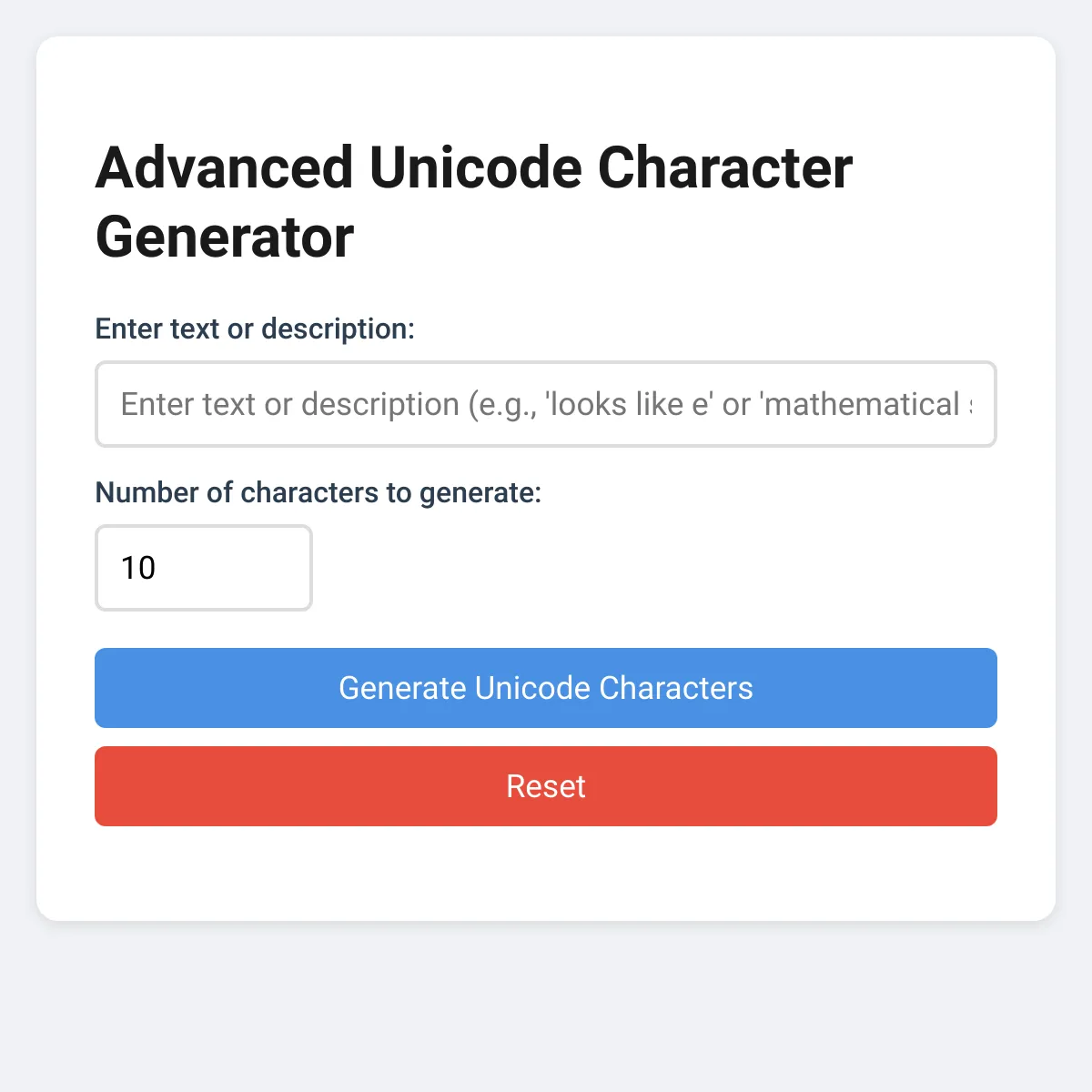 advanced unicode generator