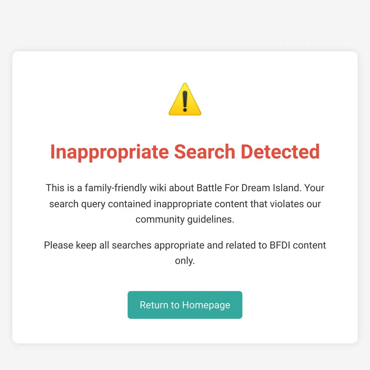 BFDI Wiki - Inappropriate Search