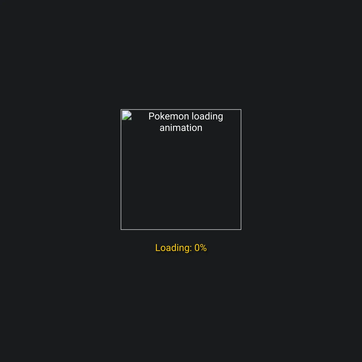 the project is loading