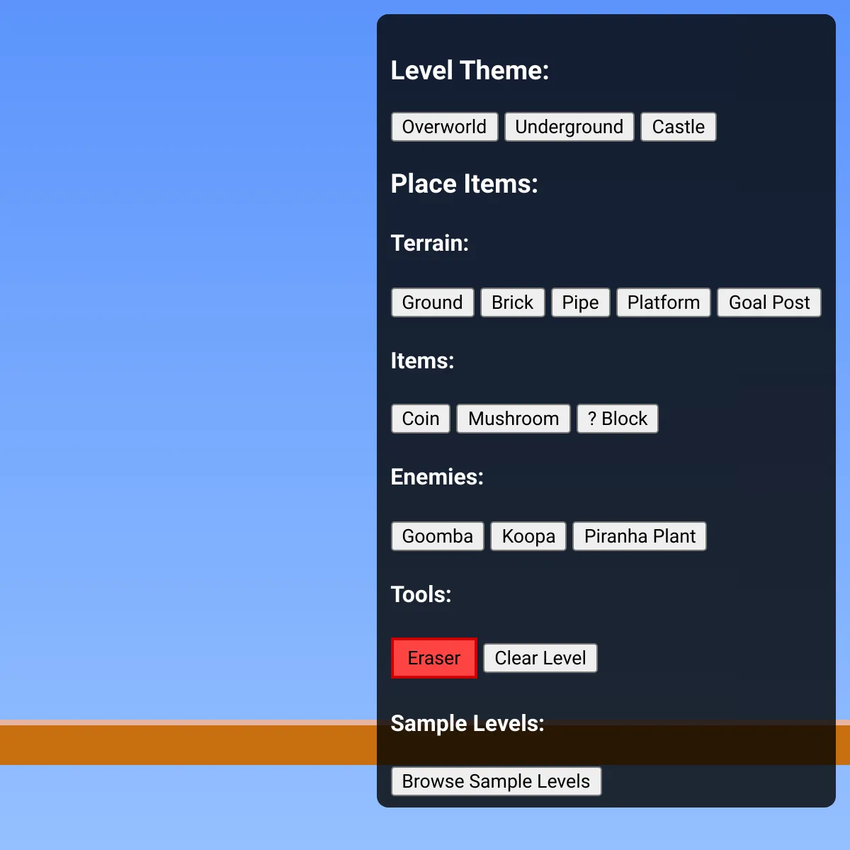 Super Mario Maker Clone