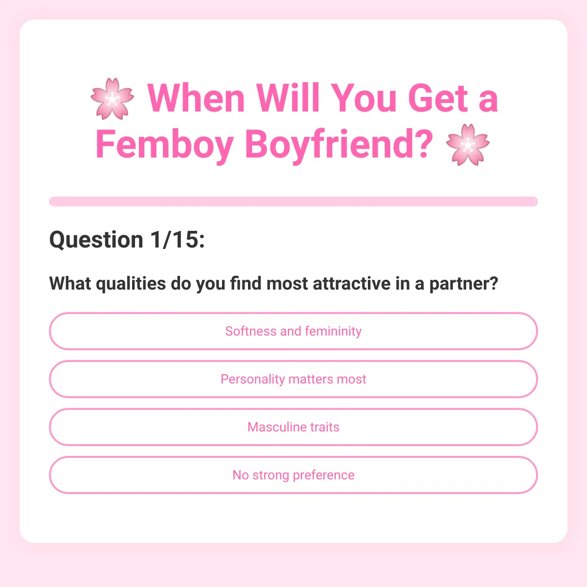 🌸 Femboy Quiz 🌸