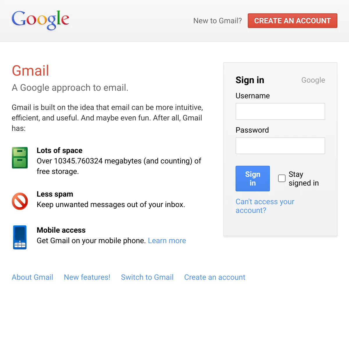 2013esque Gmail Login