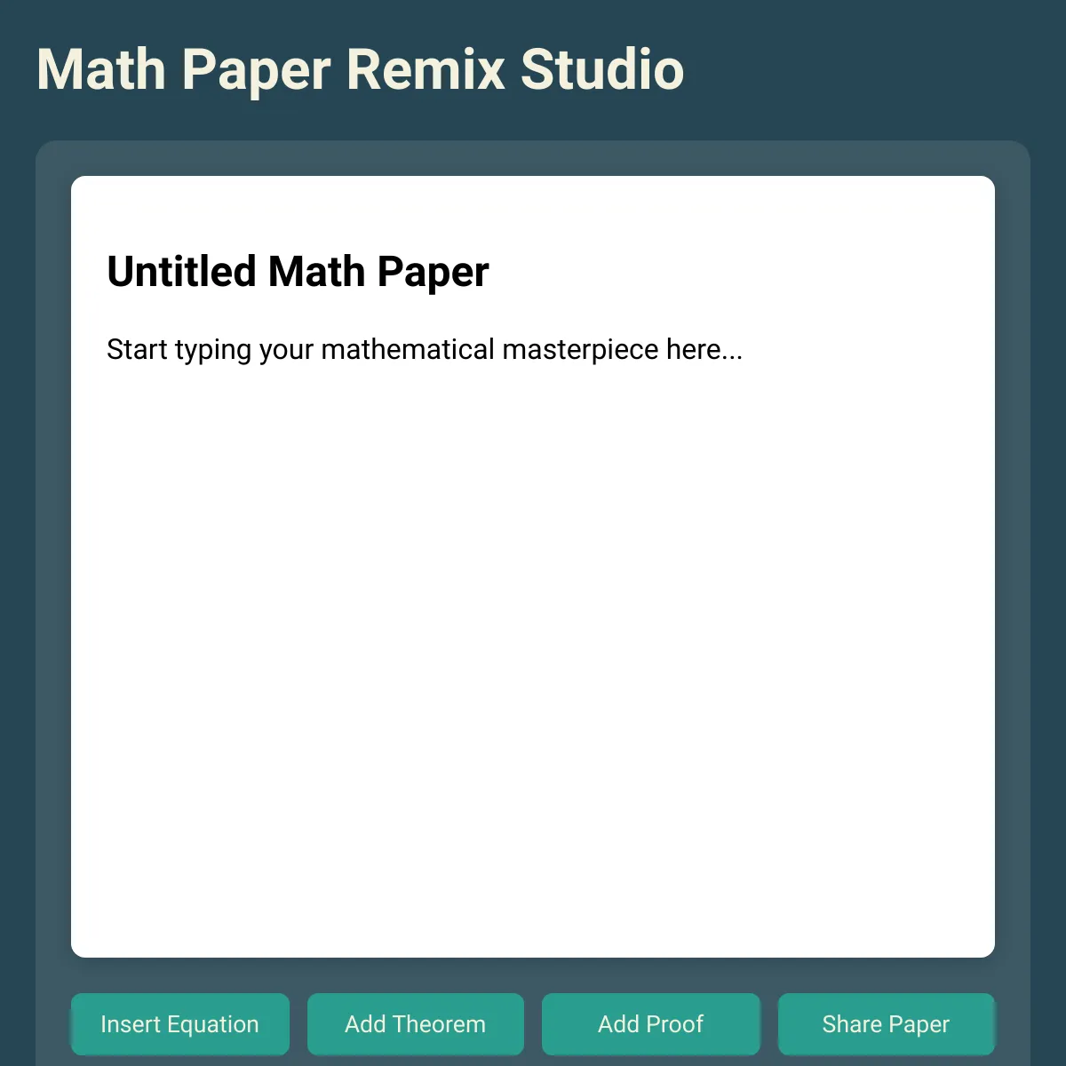 Math Equation Remix Studio