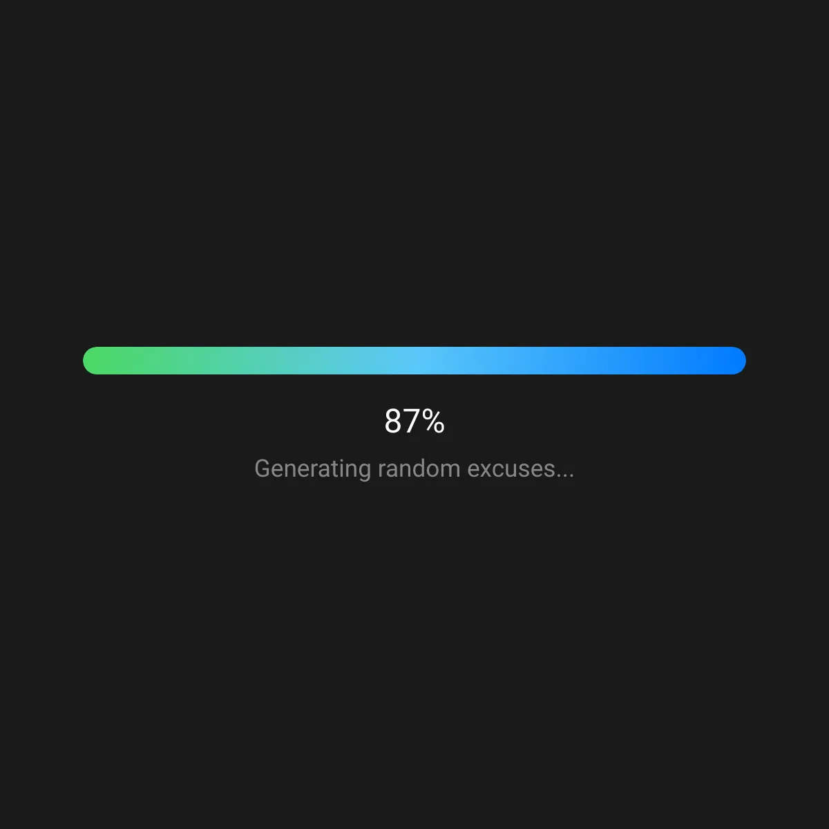 the project is loading