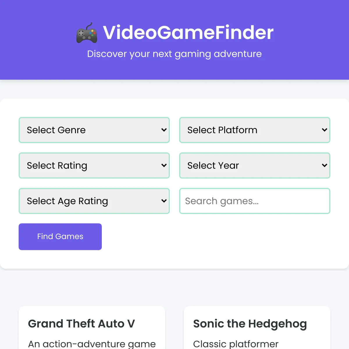 VideoGamefinder