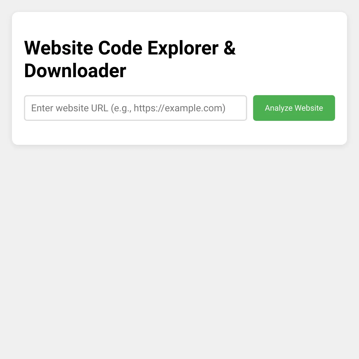 Website Code Downloader