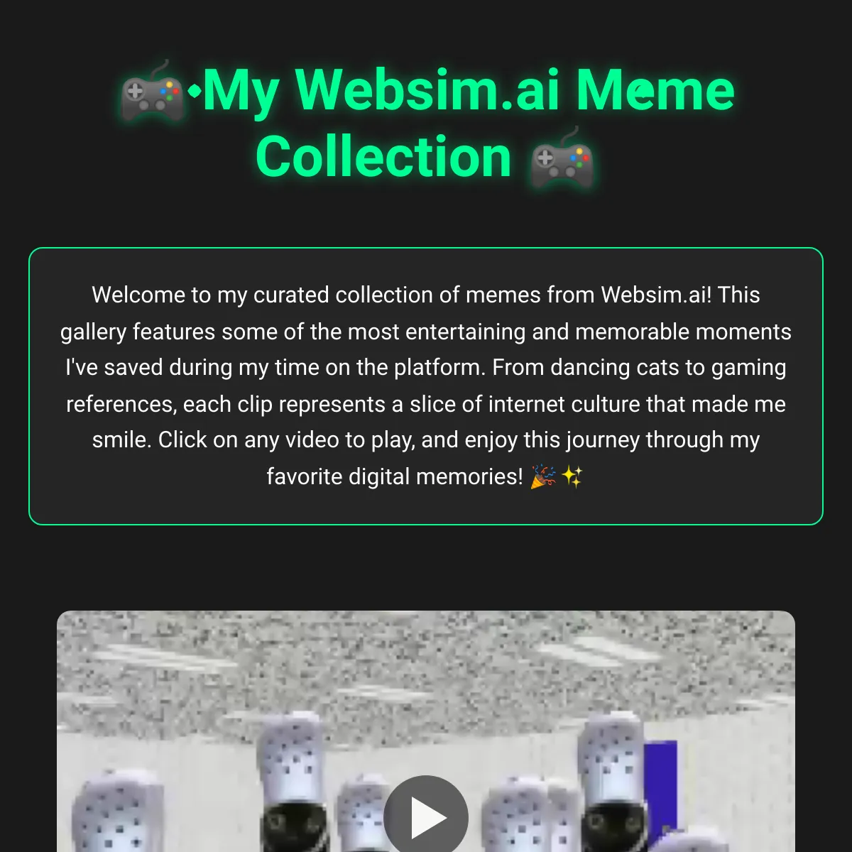 My Websim.ai Meme Collection
