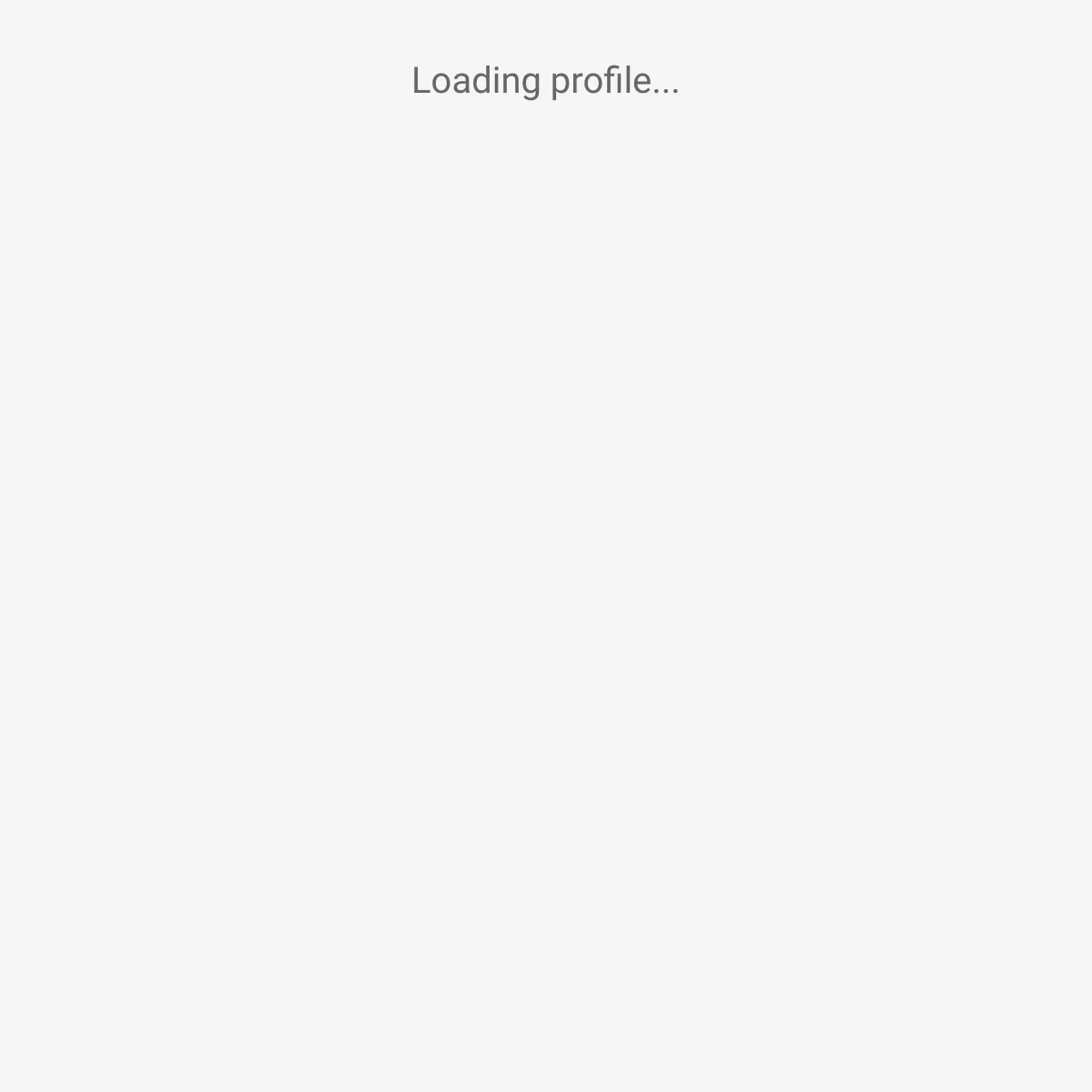 the project is loading