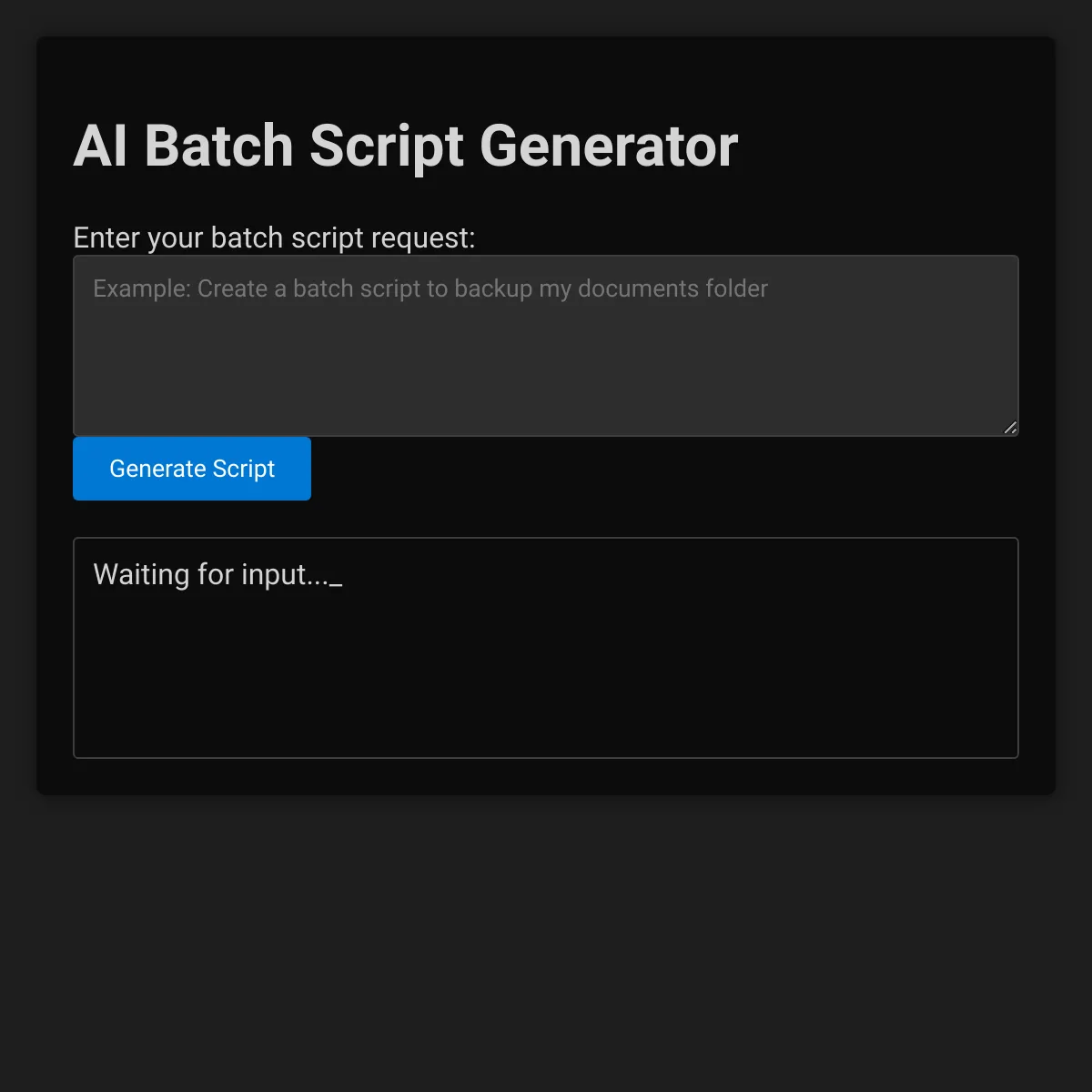the project is loading