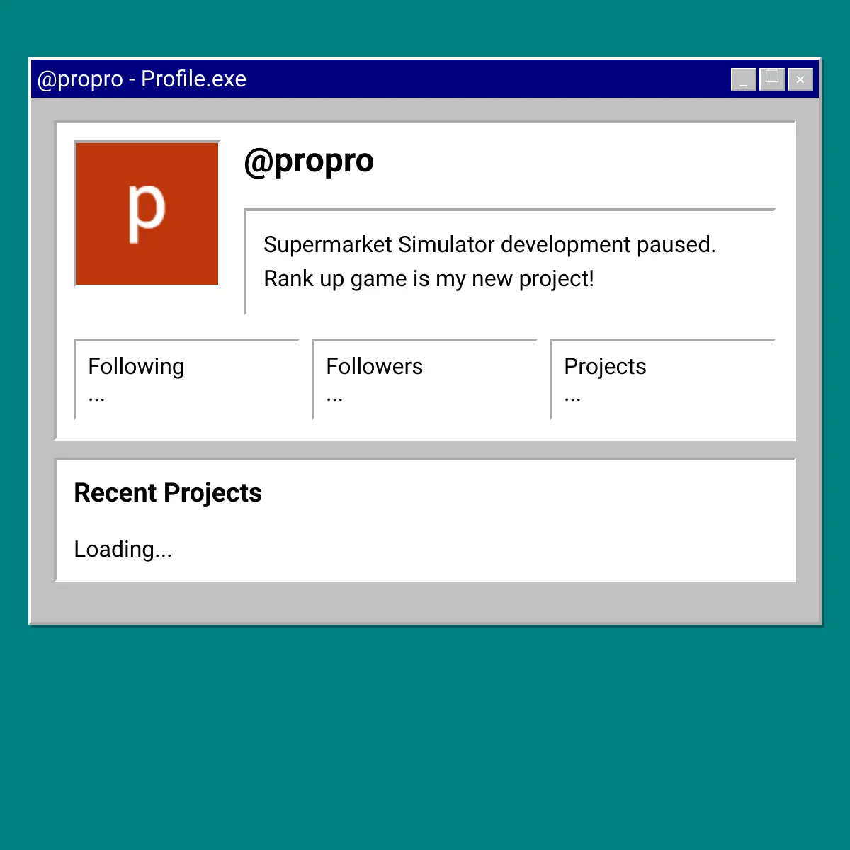 the project is loading
