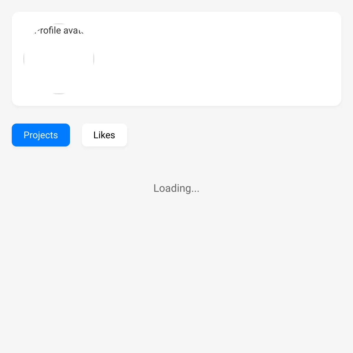 the project is loading