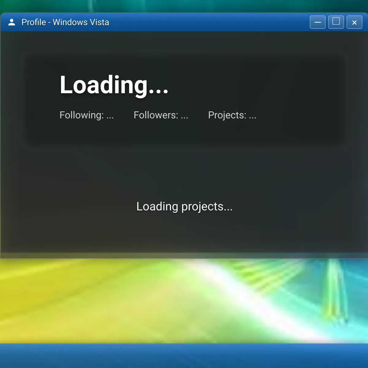 the project is loading