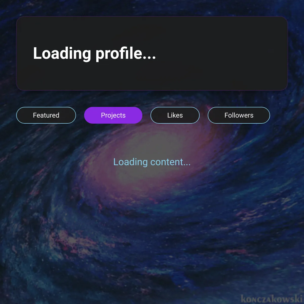 the project is loading