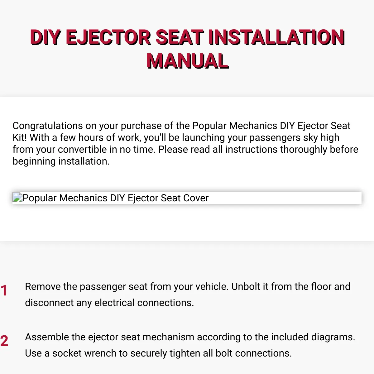 DIY Ejector Seat Installation