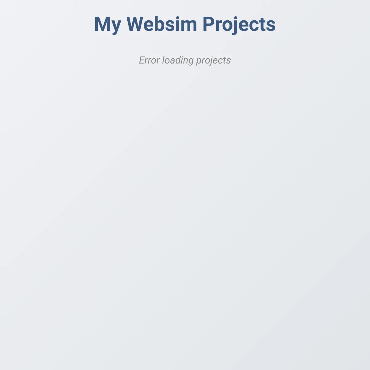 My Websim Projects