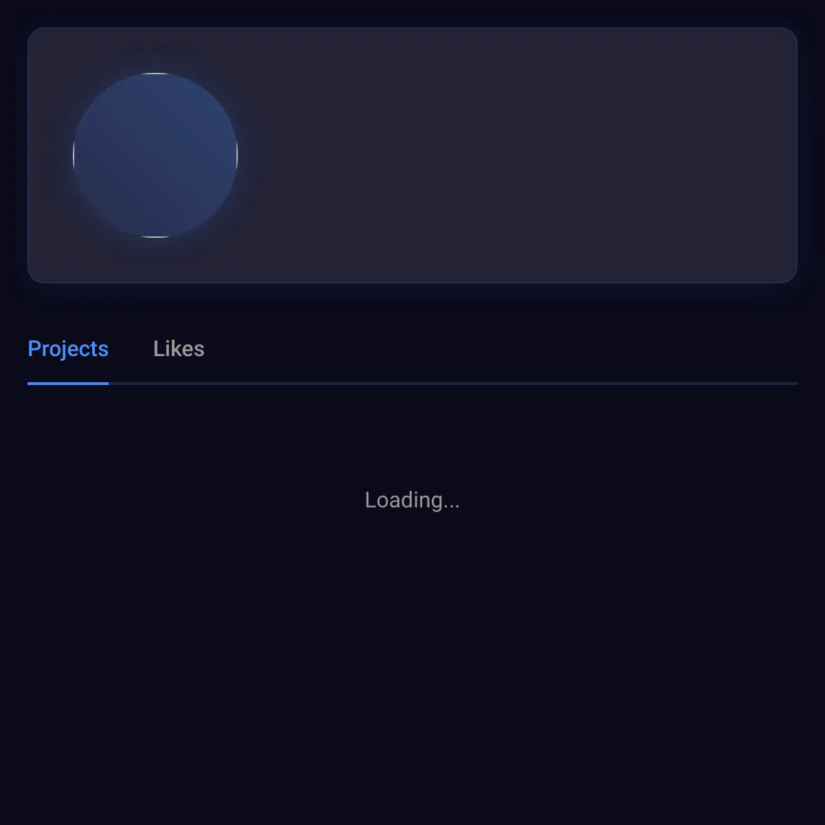 the project is loading
