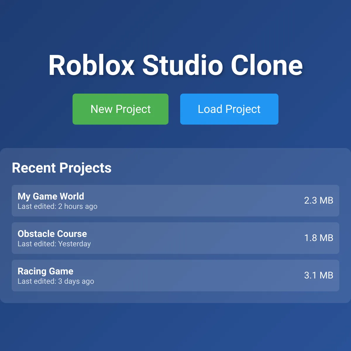 the project is loading