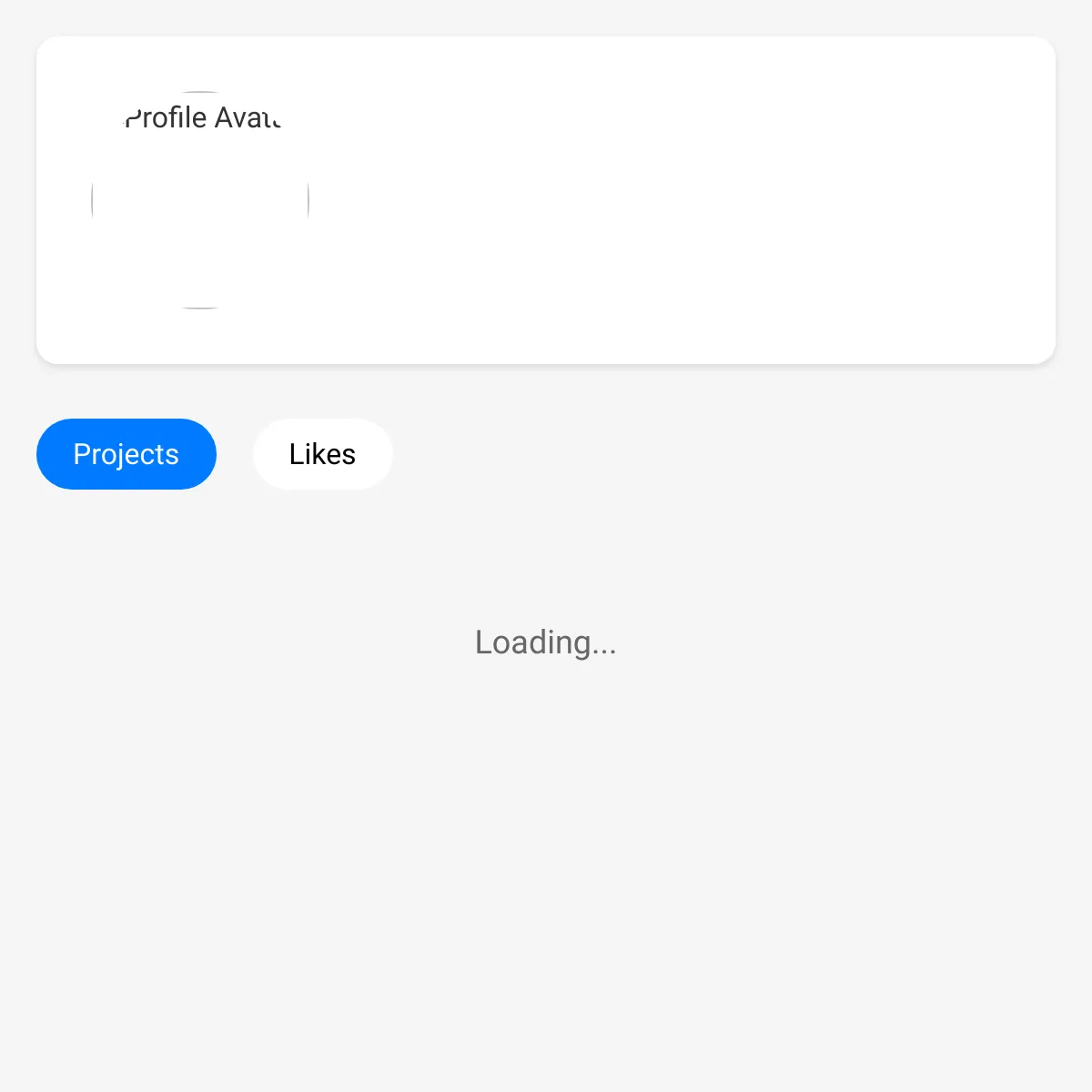 the project is loading