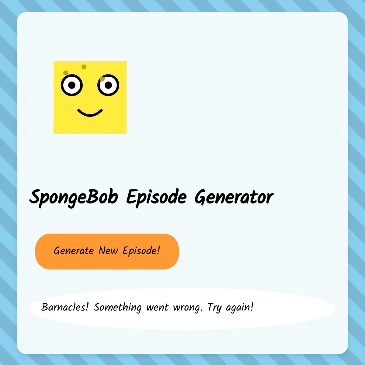 AI SpongeBob Episode Generator