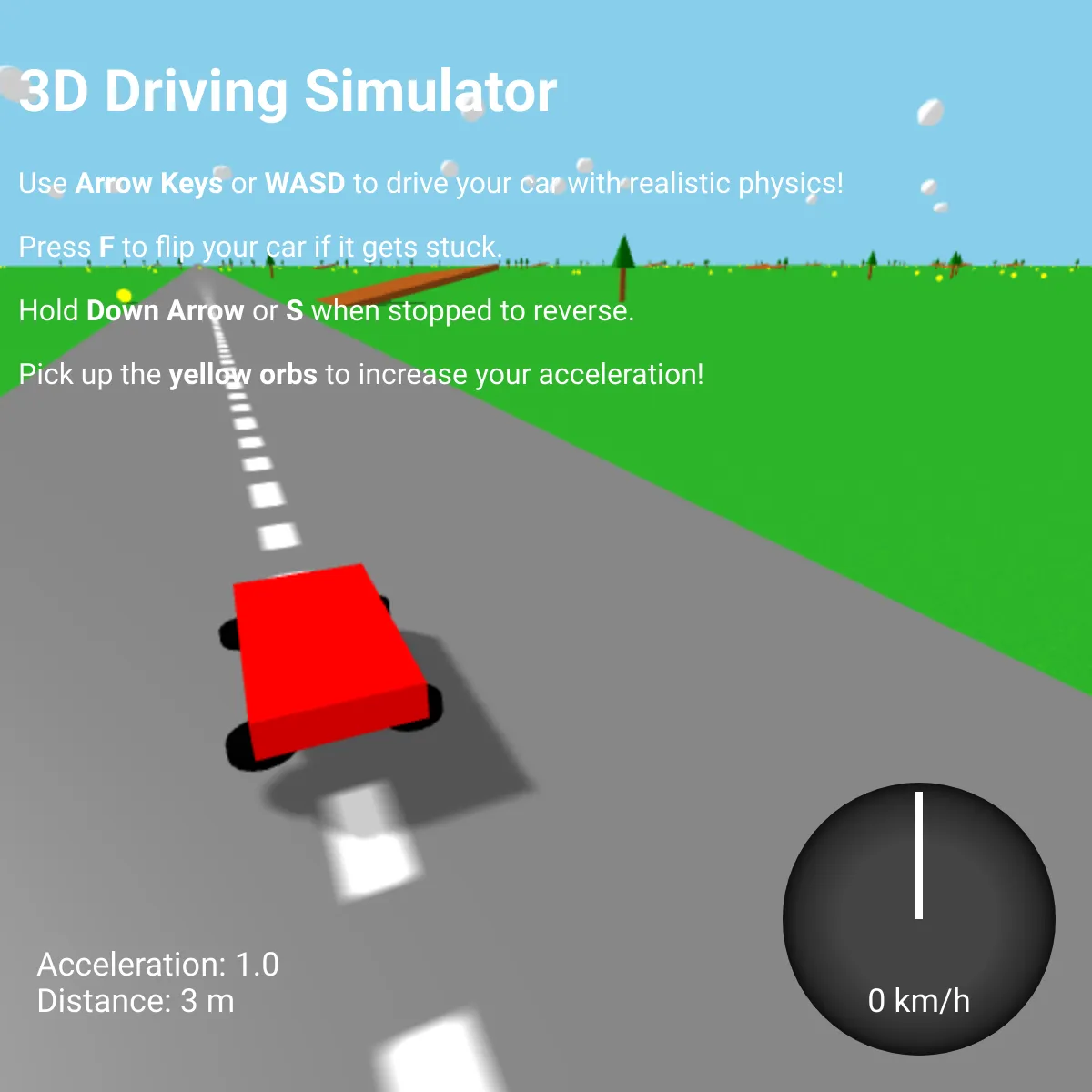 3D Driving Simulator with Realistic Physics