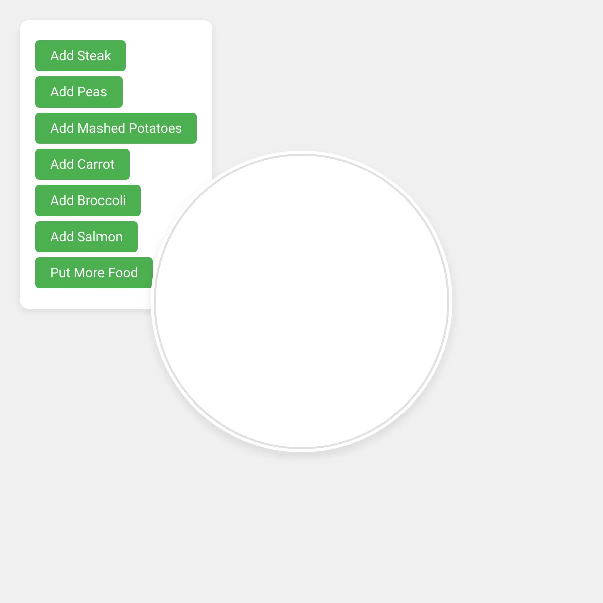 Interactive Food Plate Simulation