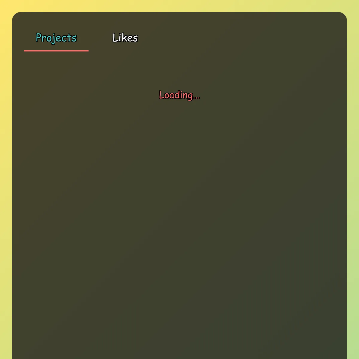 the project is loading