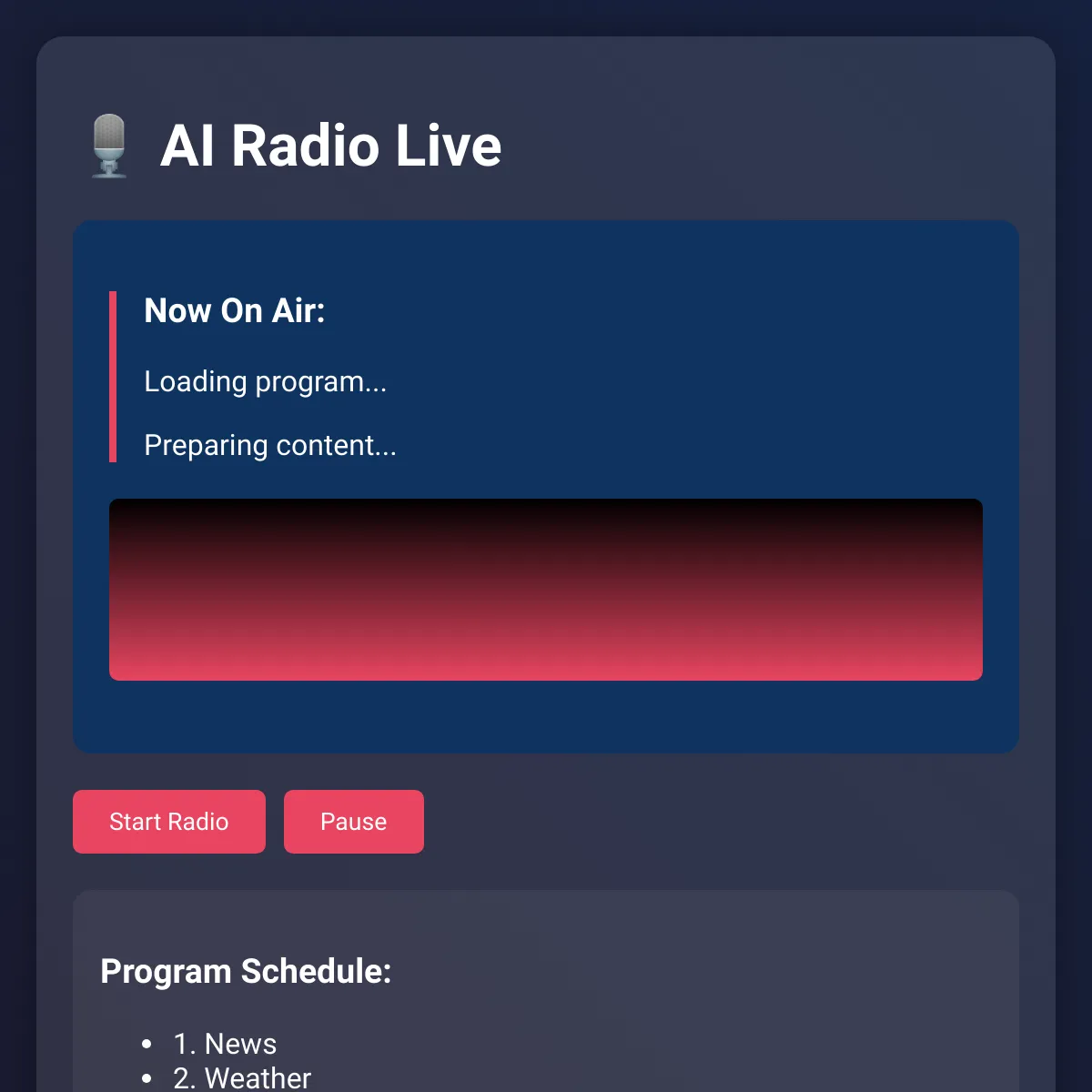 the project is loading
