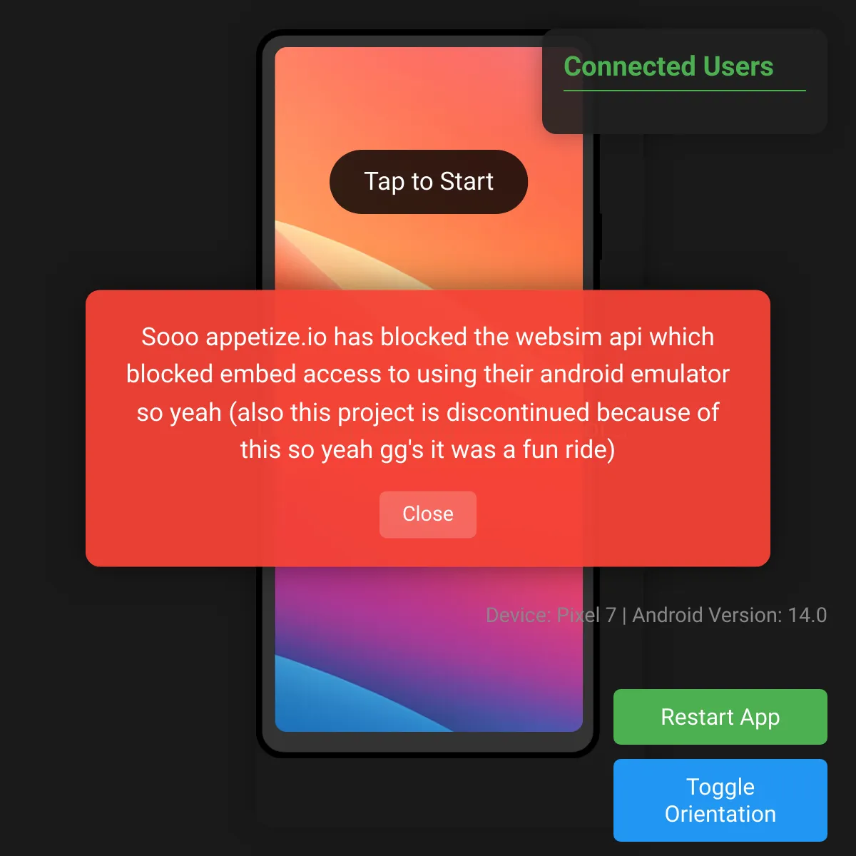 the project is loading
