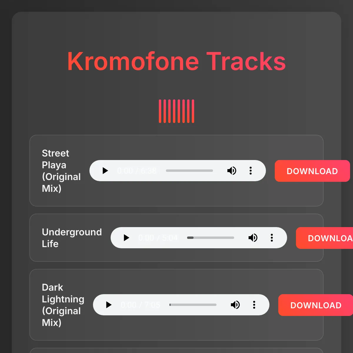 Kromofone tracks download free