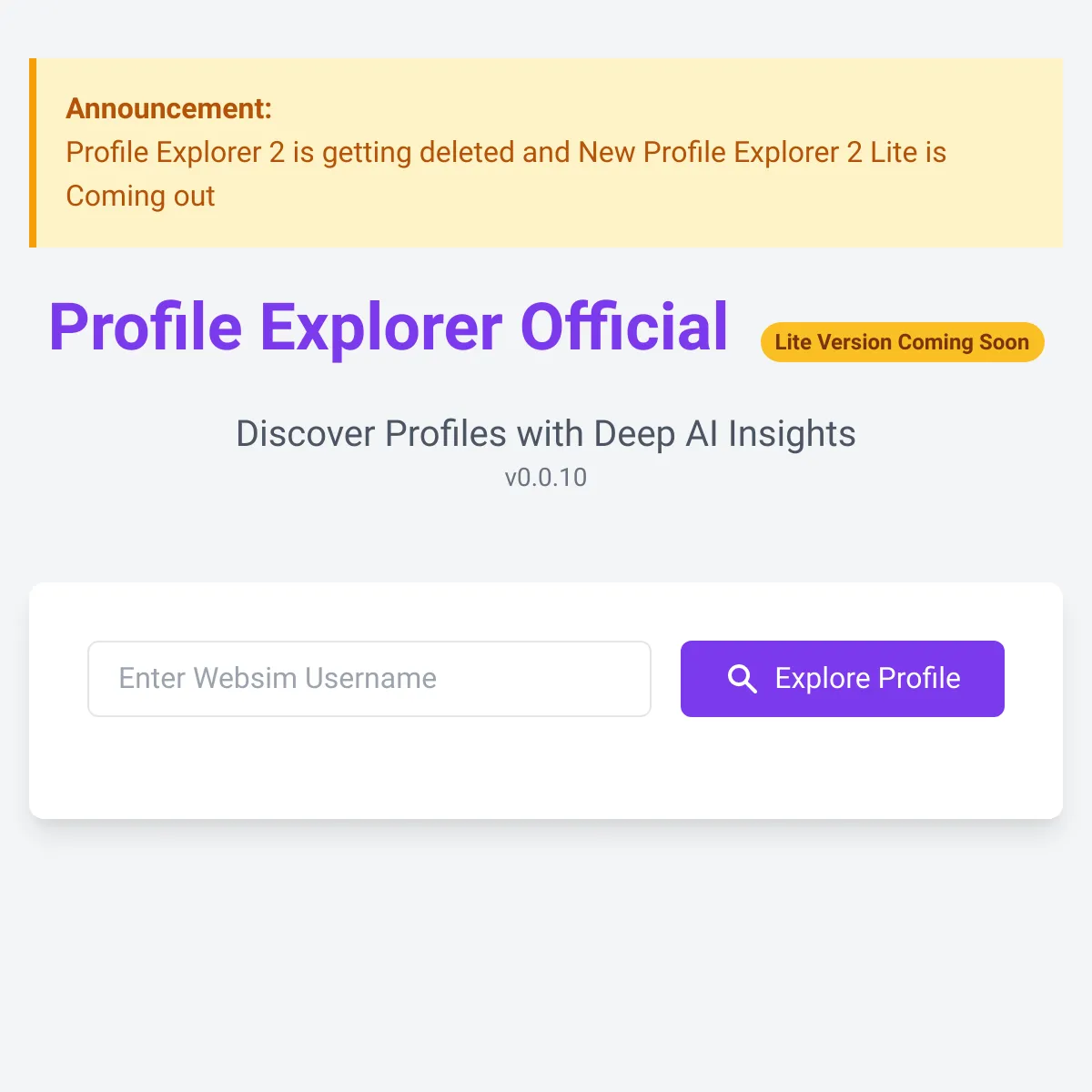 Profile Explorer 2: The Enhanced Profile Discovery Platform