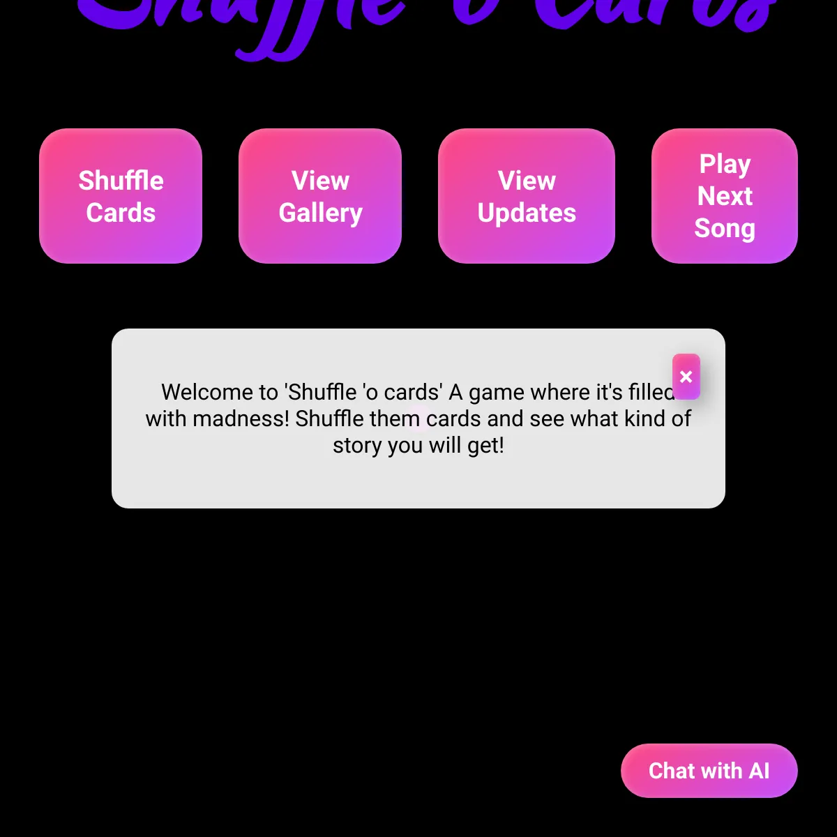 Shuffle 'o Cards
