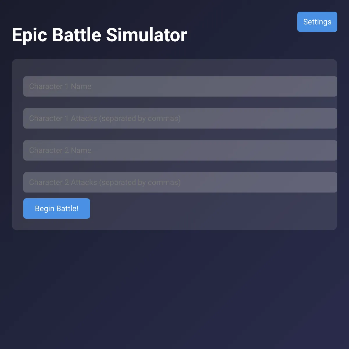 Battle sim