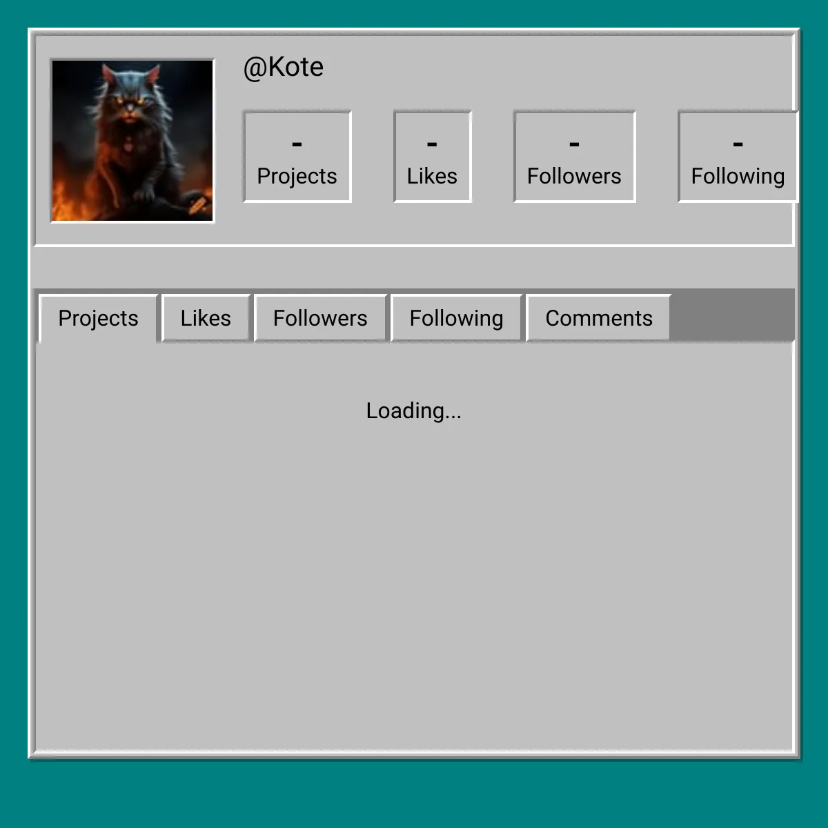the project is loading