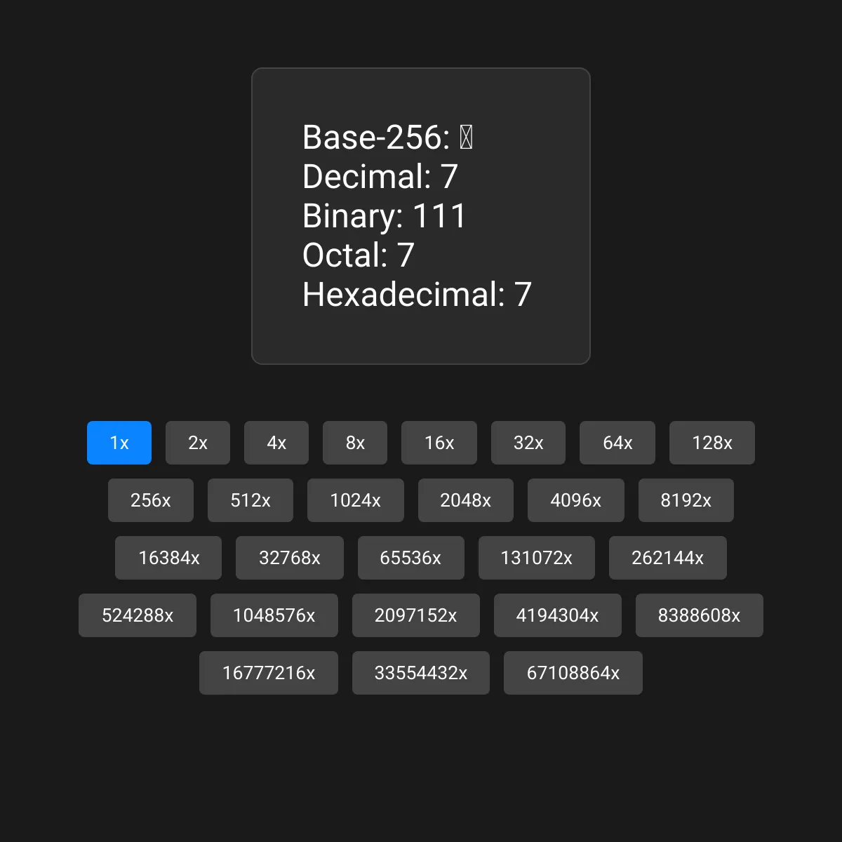 Number Counter with Multiple Base Displays