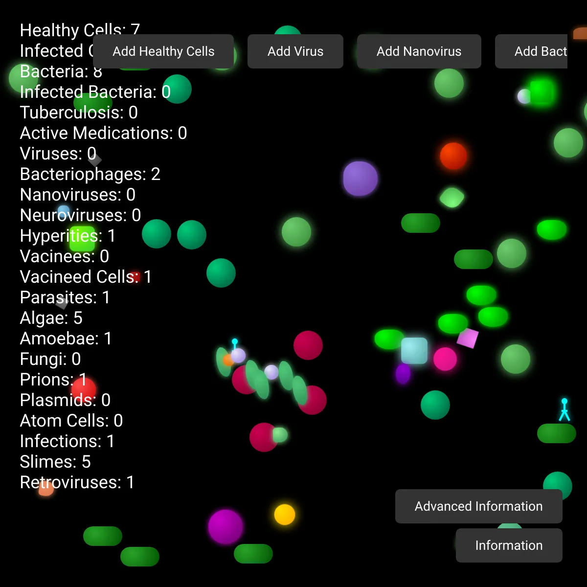 Virus and Cell Simulation