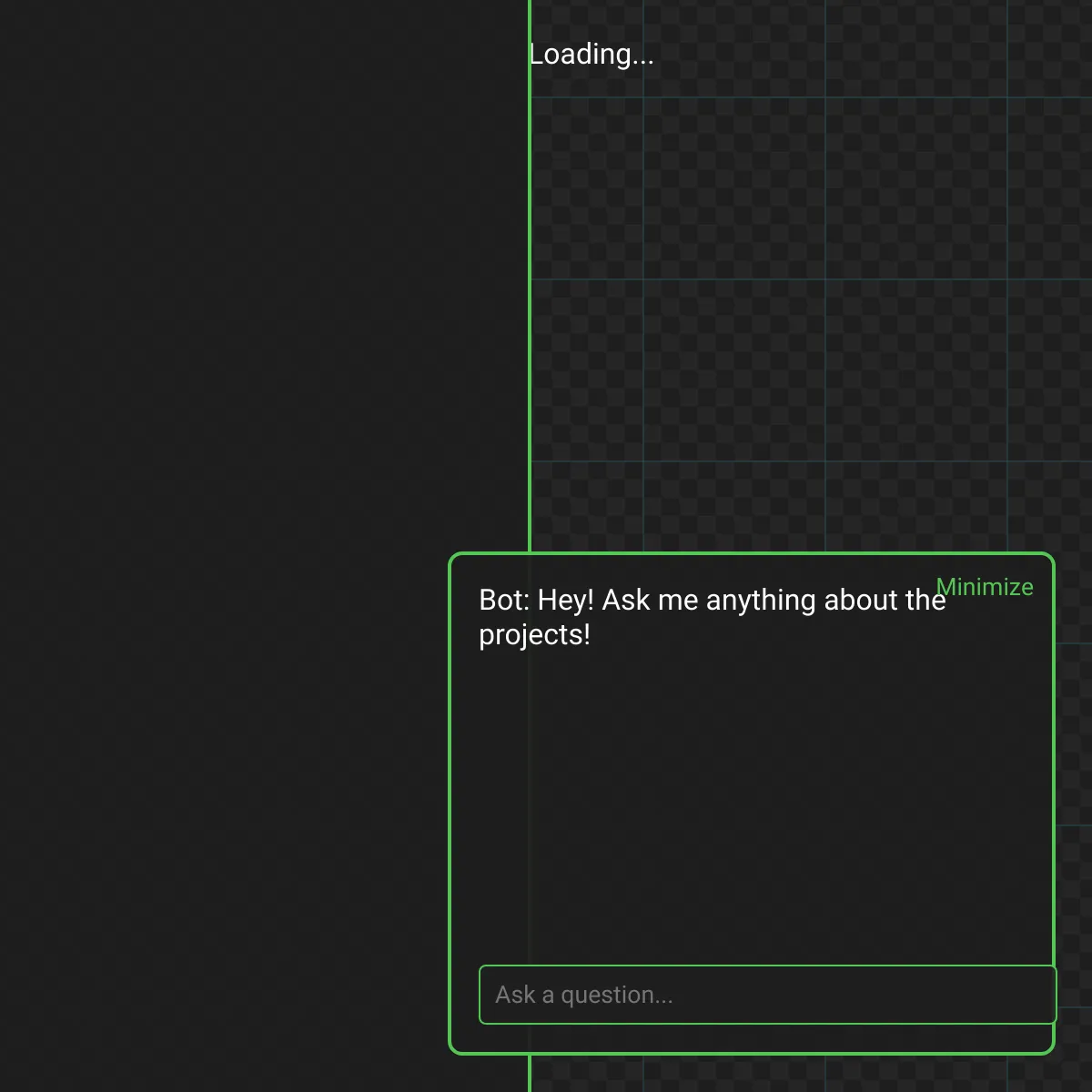 the project is loading
