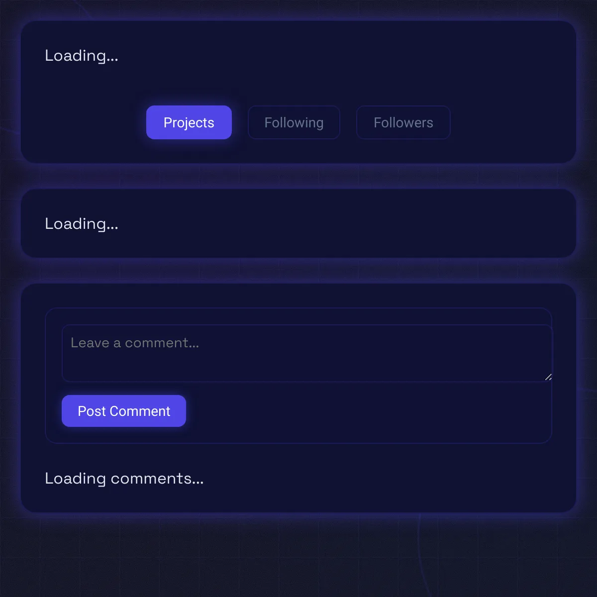 the project is loading