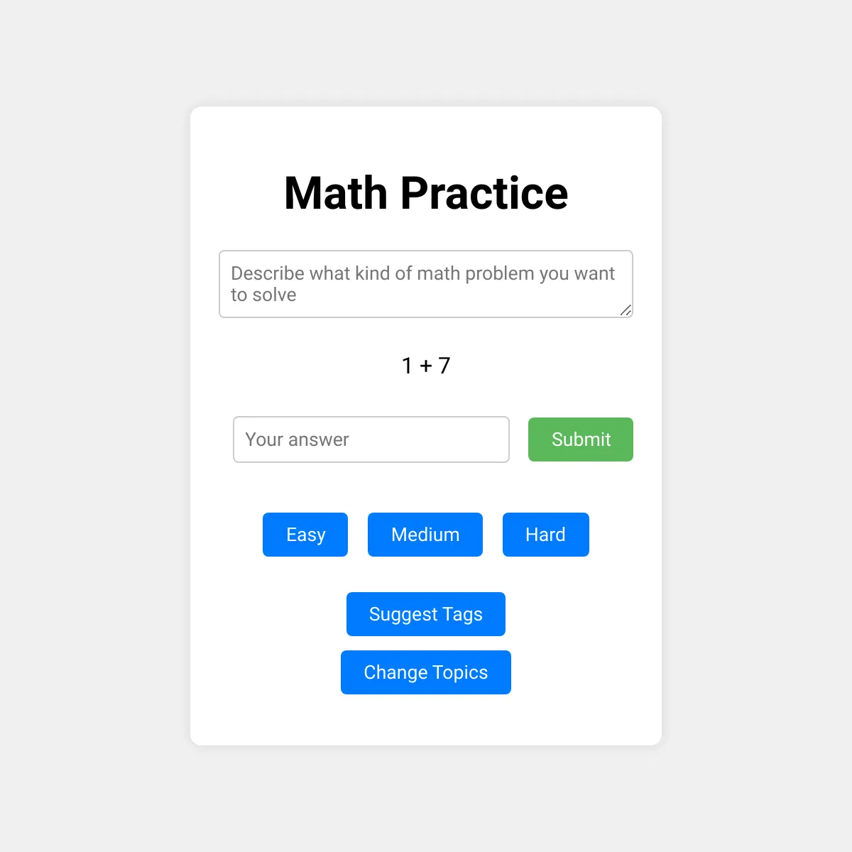 AI Math Practice