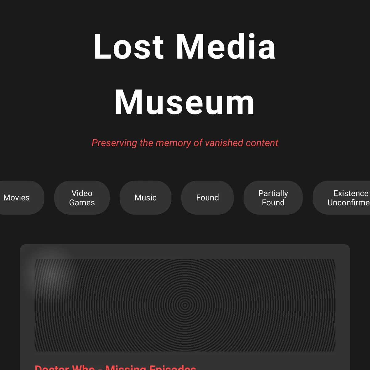 Lost Media Museum