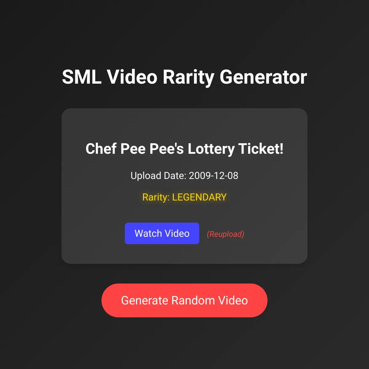SML Video Rarity Generator