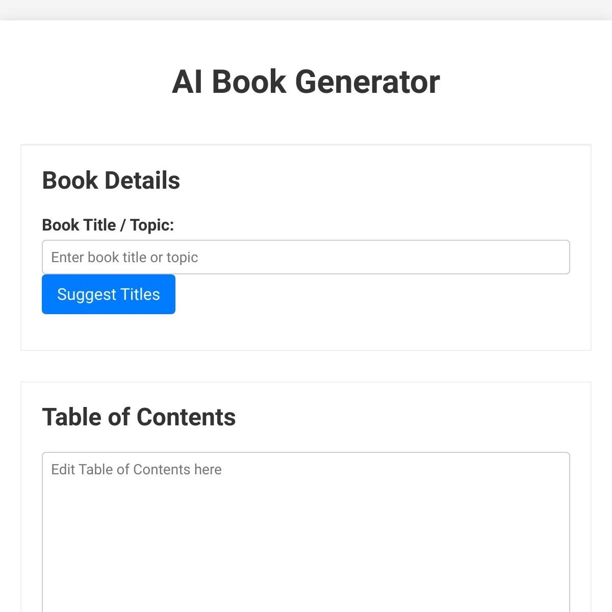 AI Book Generator
