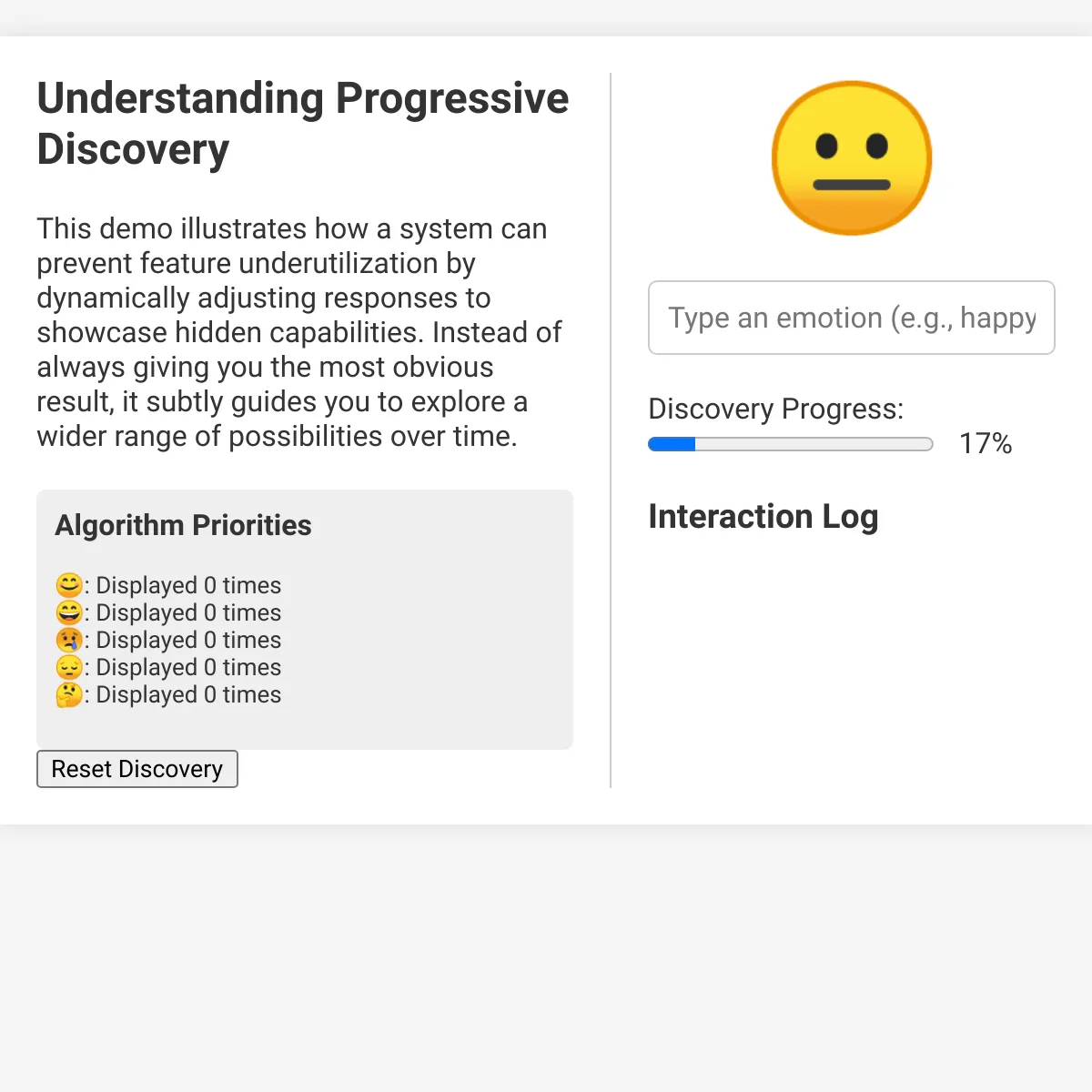Progressive Feature Discovery Demo