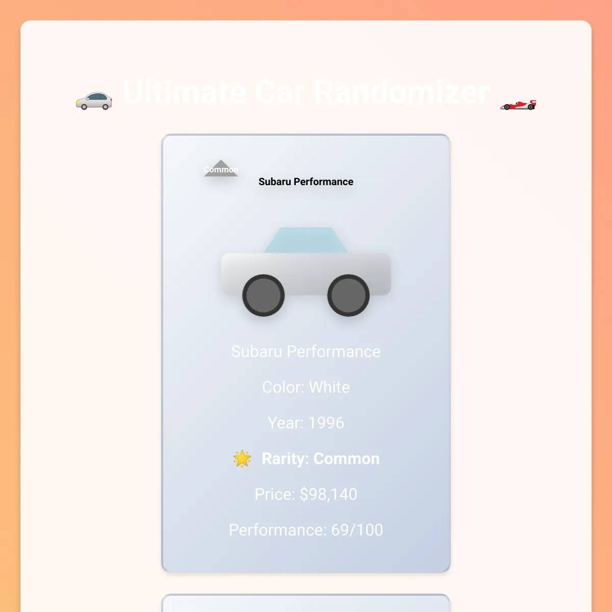 Car Randomizer