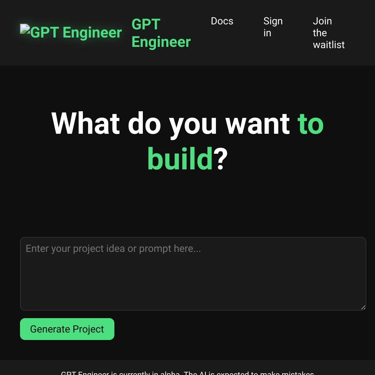 the project is loading