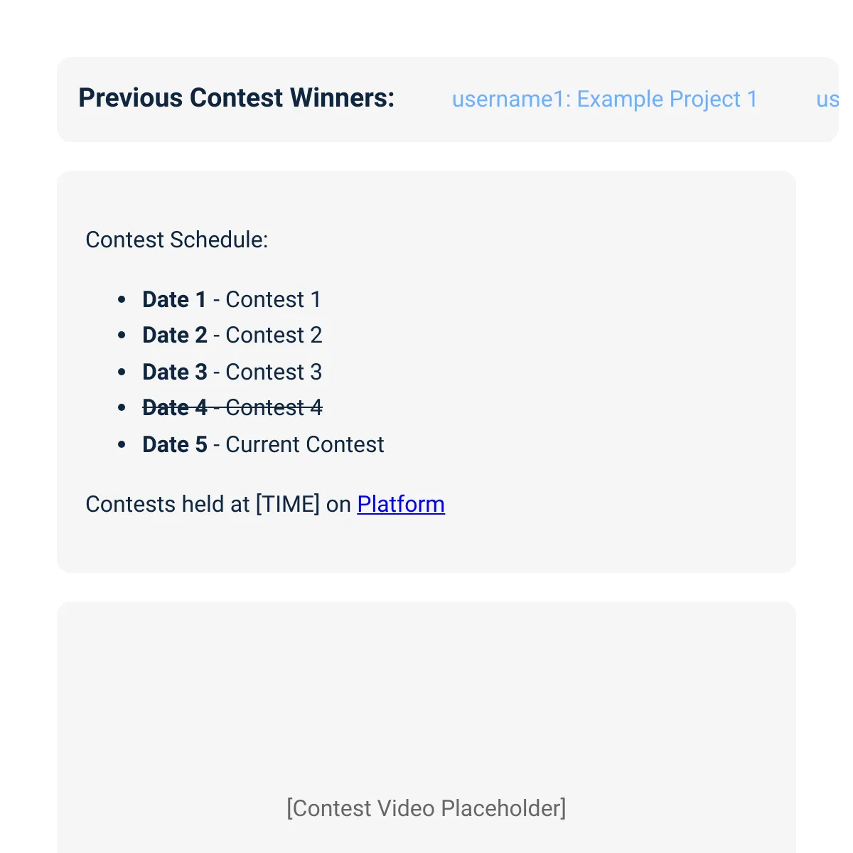 January Contests!