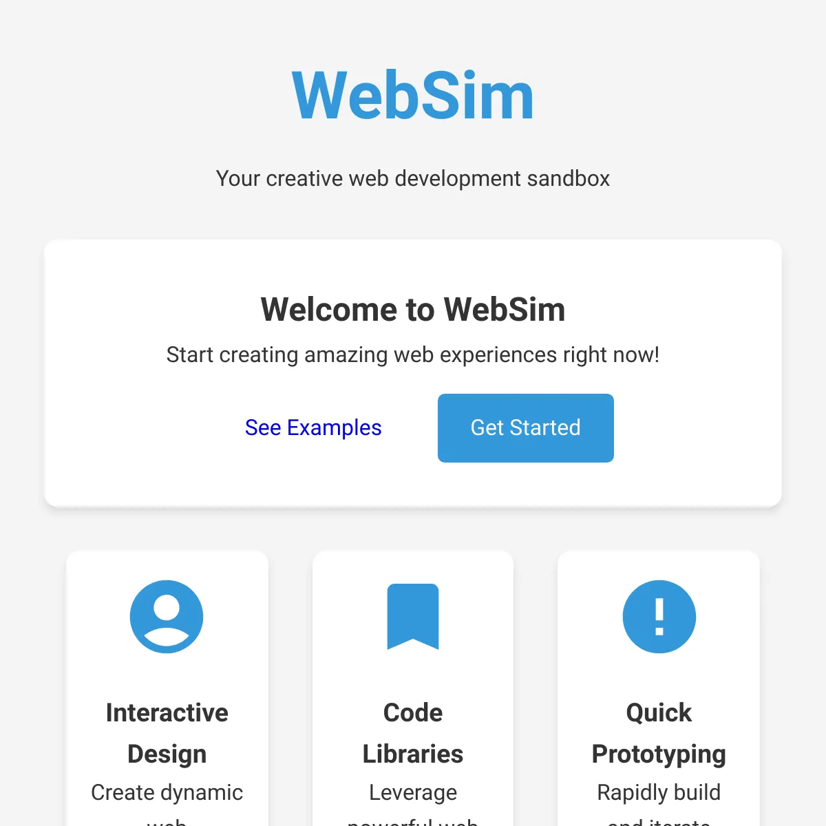 WebSim - Creative Web Playground